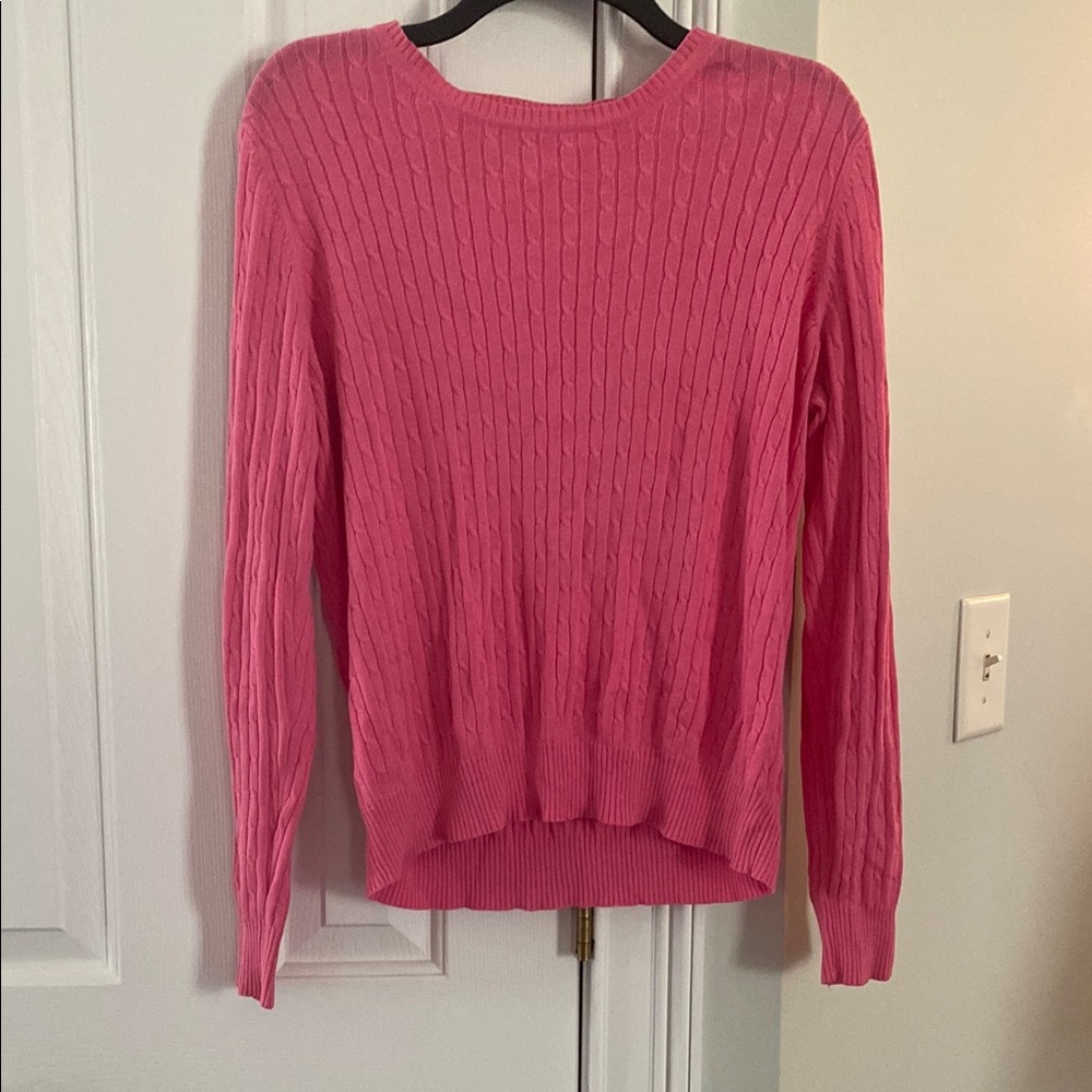 Pink Cable Knit Sweater